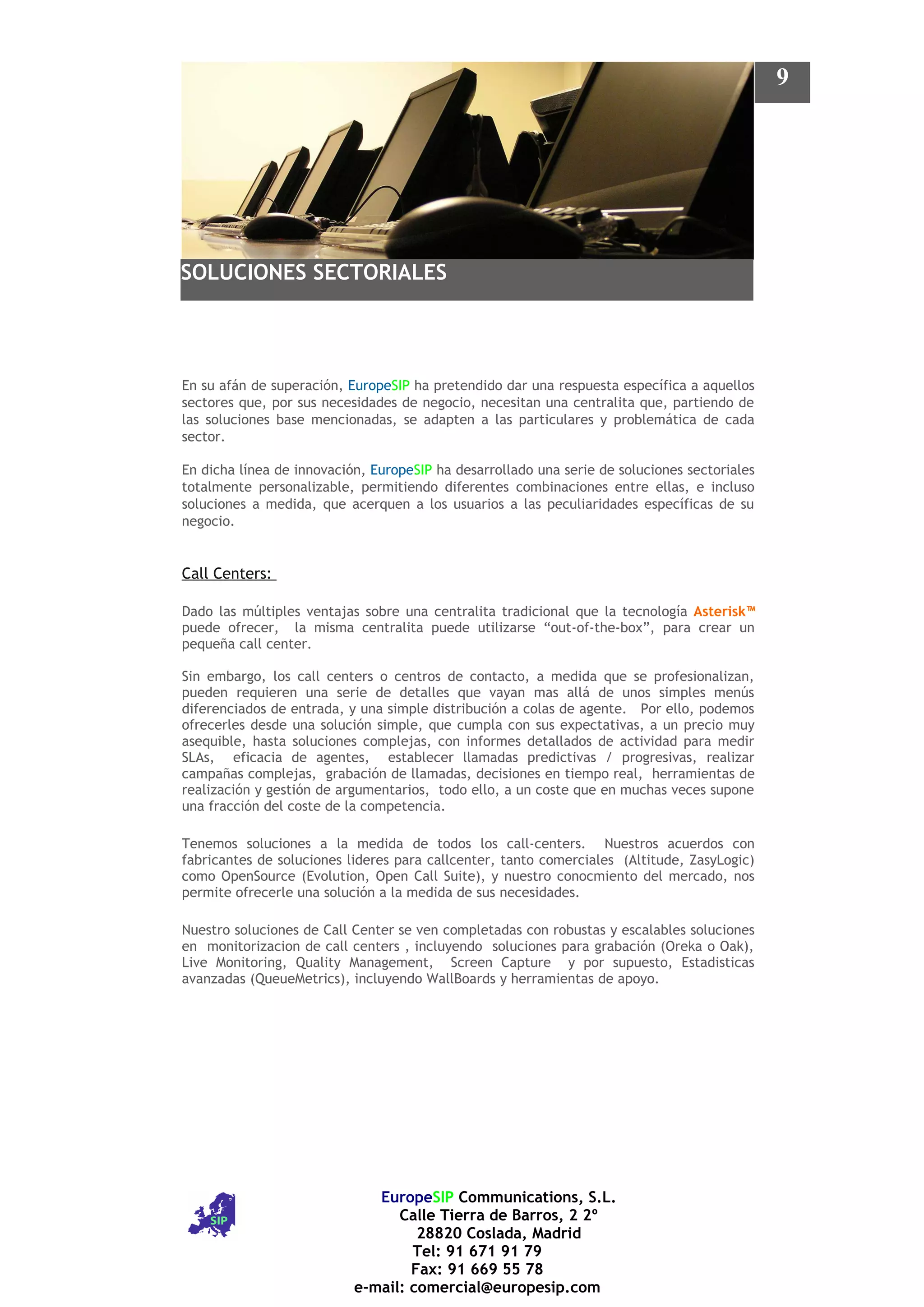 Soluciones Europe Sip 2009