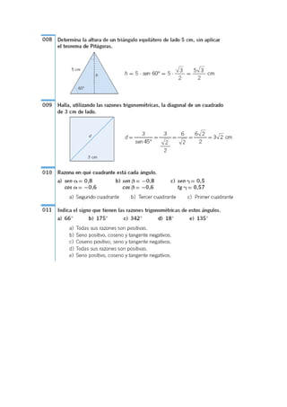 Soluciones trigonometra