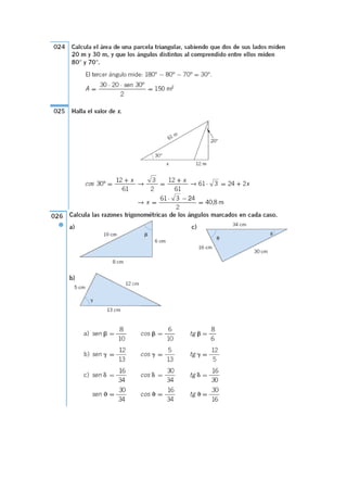 Soluciones trigonometra