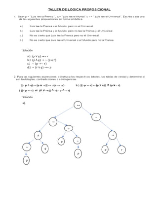 Solucion Taller Logica Proposicional