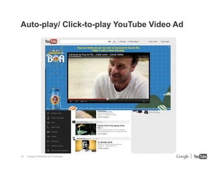 Auto-play/ Click-to-play YouTube Video Ad

30

Google Confidential and Proprietary

 