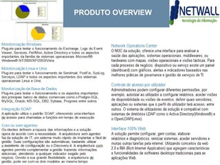 PRODUTO OVERVIEW
 