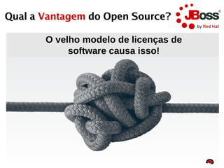 Qual a Vantagem do Open Source?

       O velho modelo de licenças de
            software causa isso!
 