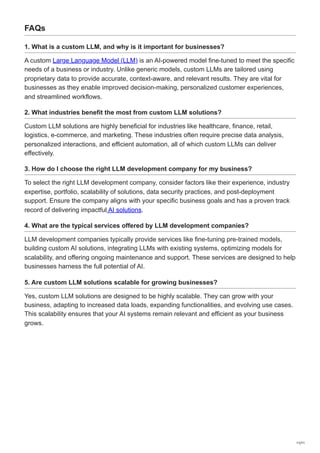 Top 10 LLM Development Companies in 2026: Custom AI Solutions for ...