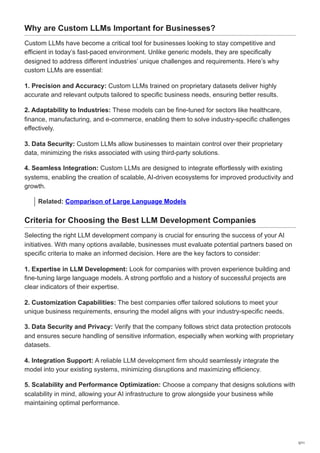 Top 10 LLM Development Companies in 2026: Custom AI Solutions for ...