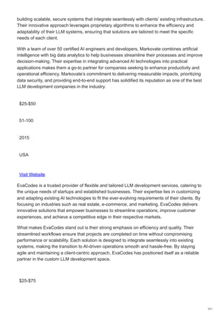 Top 10 LLM Development Companies in 2026: Custom AI Solutions for ...