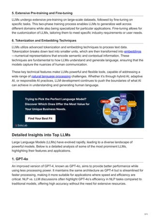 Comprehensive Comparison and Guide to Large Language Models (LLMs) in ...