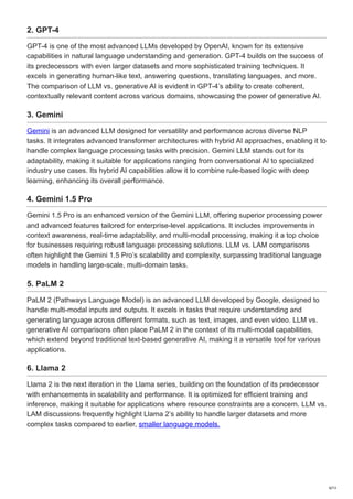 Comprehensive Comparison and Guide to Large Language Models (LLMs) in ...