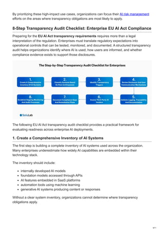 EU AI Act 2026 Compliance: Enterprise Transparency Audit Checklist | PDF