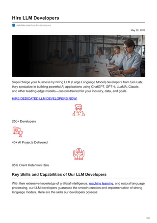 Hire Expert LLM Developers to Build Custom AI Solutions for Your ...