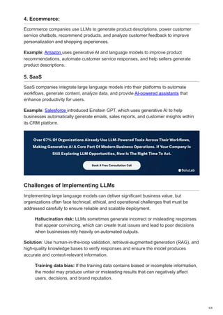 Top Large Language Model Use Cases Transforming Business Efficiency and ...