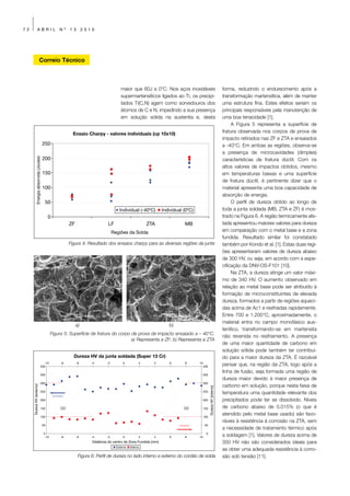 72                  ABRIL         Nº    13      2010




                           Correio Técnico



                                                                     maior que 60J a 0°C. Nos aços inoxidáveis                        forma, reduzindo o endurecimento após a
                                                                     supermartensíticos ligados ao Ti, os precipi-                    transformação martensítica, além de manter
                                                                     tados Ti(C,N) agem como sorvedouros dos                          uma estrutura fina. Estes efeitos seriam os
                                                                     átomos de C e N, impedindo a sua presença                        principais responsáveis pela manutenção de
                                                                     em solução sólida na austenita e, desta                          uma boa tenacidade [1].
                                                                                                                                           A Figura 5 representa a superfície de
                                                                                                                                      fratura observada nos corpos de prova de
                                                                                                                                      impacto retirados nas ZF e ZTA e ensaiados
                                                                                                                                      a -40°C. Em ambas as regiões, observa-se
                                                                                                                                      a presença de microcavidades (dimples)
                                                                                                                                      características de fratura dúctil. Com os
                                                                                                                                      altos valores de impactos obtidos, mesmo
                                                                                                                                      em temperaturas baixas e uma superfície
                                                                                                                                      de fratura dúctil, é pertinente dizer que o
                                                                                                                                      material apresenta uma boa capacidade de
                                                                                                                                      absorção de energia.
                                                                                                                                           O perfil de dureza obtido ao longo de
                                                                                                                                      toda a junta soldada (MB, ZTA e ZF) é mos-
                                                                                                                                      trado na Figura 6. A região termicamente afe-
                                                                                                                                      tada apresentou maiores valores para dureza
                                                                                                                                      em comparação com o metal base e a zona
                                                                                                                                      fundida. Resultado similar foi constatado
                                        Figura 4: Resultado dos ensaios charpy para as diversas regiões da junta                      também por Kondo et al. [1]. Estas duas regi-
                                                                                                                                      ões apresentaram valores de dureza abaixo
                                                                                                                                      de 300 HV, ou seja, em acordo com a espe-
                                                                                                                                      cificação da DNV-OS-F101 [10].
                                                                                                                                           Na ZTA, a dureza atinge um valor máxi-
                                                                                                                                      mo de 340 HV. O aumento observado em
                                                                                                                                      relação ao metal base pode ser atribuído à
                                                                                                                                      formação de microconstituintes de elevada
                                                                                                                                      dureza, formados a partir de regiões aqueci-
                                                                                                                                      das acima de Ac1 e resfriadas rapidamente.
                                                                                                                                      Entre 700 e 1.200°C, aproximadamente, o
                                                                                                                                      material entra no campo monofásico aus-
                                           a)                                                  b)
                                                                                                                                      tenítico, transformando-se em martensita
                              Figura 5: Superfície de fratura do corpo de prova de impacto ensaiado a – 40°C.
                                                                                                                                      não revenida no resfriamento. A presença
                                                                       a) Representa a ZF; b) Representa a ZTA
                                                                                                                                      de uma maior quantidade de carbono em
                                                                                                                                      solução sólida pode também ter contribuí-
                                          Dureza HV da junta soldada (Super 13 Cr)                                                    do para a maior dureza da ZTA. É razoável
                                                                                                                                      pensar que, na região da ZTA, logo após a
                                                                                                                                      linha de fusão, seja formada uma região de
                                                                                                                                      dureza maior devido à maior presença de
                                                                                                                                      carbono em solução, porque nesta faixa de
     Dureza HV (externo)




                                                                                                                Dureza HV (ixterno)




                                                                                                                                      temperatura uma quantidade relevante dos
                                                                                                                                      precipitados pode ter se dissolvido. Níveis
                                   BM                                                               BM                                de carbono abaixo de 0,015% (o que é
                                                                                                                                      atendido pelo metal base usado) são favo-
                                                                                                                                      ráveis à resistência à corrosão na ZTA, sem
                                                                                                                                      a necessidade de tratamento térmico após
                                                                                                                                      a soldagem [1]. Valores de dureza acima de
                                                    Distância do centro da Zona Fundida (mm)                                          350 HV não são considerados ideais para
                                                                  Externo   Interno
                                                                                                                                      se obter uma adequada resistência à corro-
                                             Figura 6: Perfil de dureza no lado interno e externo do cordão de solda                  são sob tensão [11].
 
