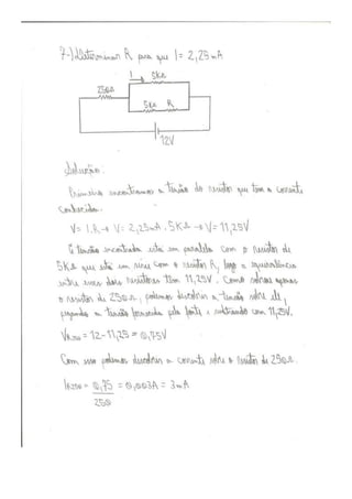 Exercícios de Circuitos Elétricos Resolvidos