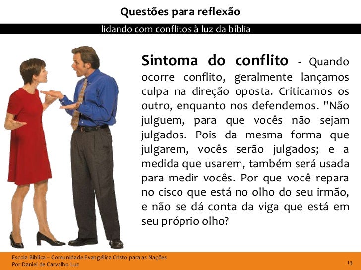 Solução de conflitos à luz da bíblia