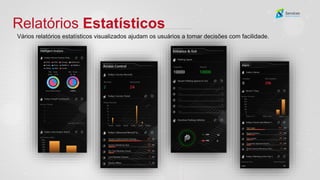 Relatórios Estatísticos
Vários relatórios estatísticos visualizados ajudam os usuários a tomar decisões com facilidade.
 