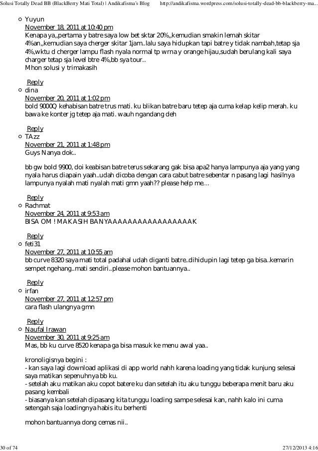 Cara Mengatasi Bb Dakota Mati Total Mengatasi Masalah