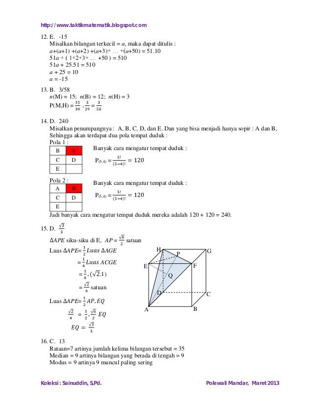 Solusi osn matematika smp 2013 kabupaten pg2