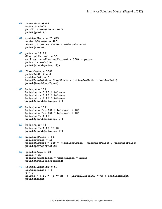 Solution Manual for Introduction to Programming Using Python 1st ...