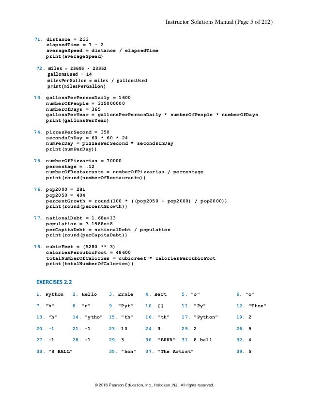 Solution Manual For Introduction To Programming Using Python 1st Edit