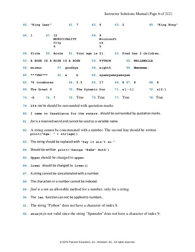 Solution Manual For Introduction To Programming Using Python 1st Edit