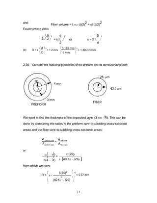 Fiber Optics Math Question answers Optical Fiber Communications 4th Edition by Keiser | PDF