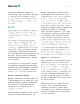 Solution Sheet / Variable compensation management (2026) | PDF
