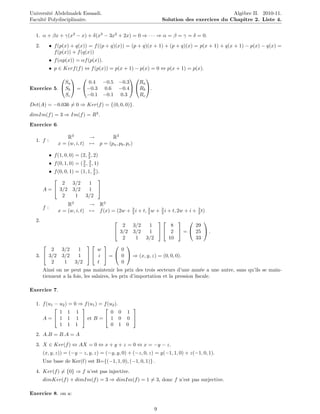 Solution exercice algébre | PDF