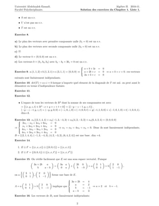 Solution exercice algébre | PDF