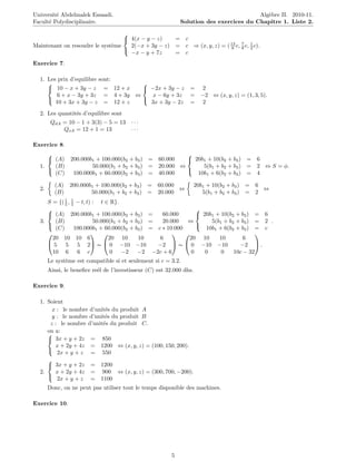 Solution exercice algébre | PDF