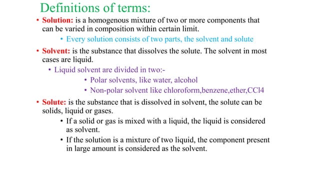 Solution preparation | PDF