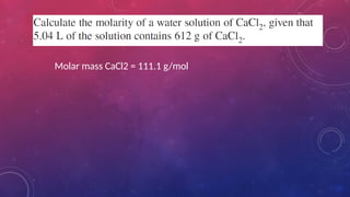 Molar mass CaCl2 = 111.1 g/mol
 