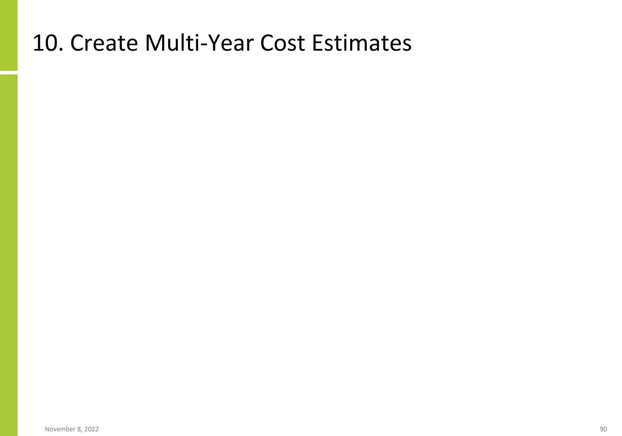 10. Create Multi-Year Cost Estimates
November 8, 2022 90
 