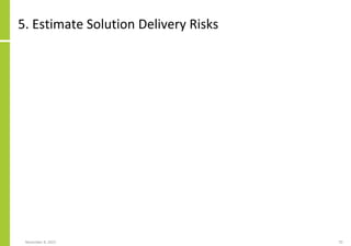5. Estimate Solution Delivery Risks
November 8, 2022 70
 