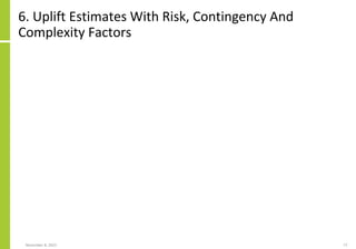 6. Uplift Estimates With Risk, Contingency And
Complexity Factors
November 8, 2022 77
 