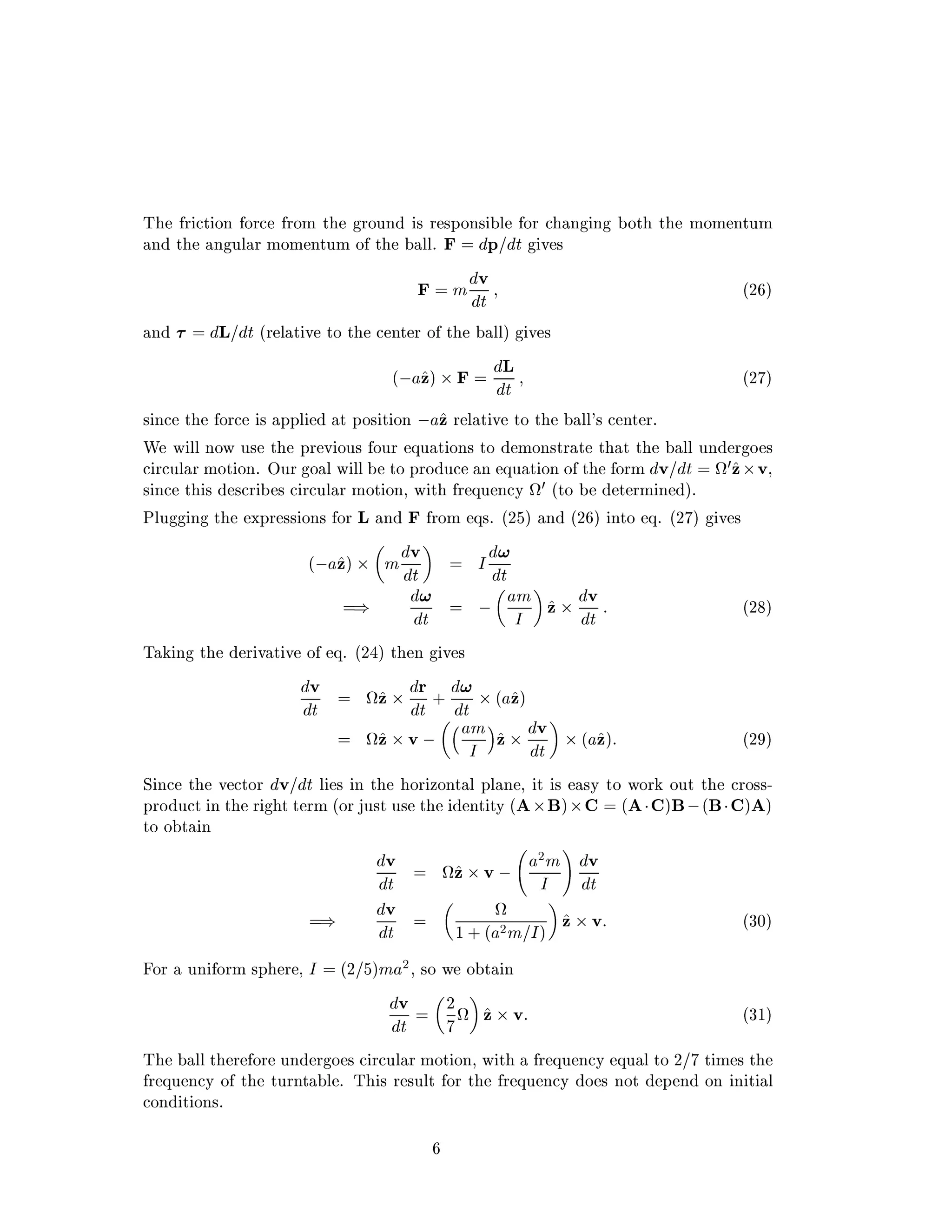 Ì Ö Ø ÓÒ ÓÖ ÖÓÑ Ø ÖÓÙÒ × Ö ×ÔÓÒ× Ð ÓÖ Ò Ò ÓØ Ø ÑÓÑ ÒØÙÑ
Ò Ø Ò ÙÐ Ö ÑÓÑ ÒØÙÑ Ó Ø ÐÐº Ô Ø Ú ×
Ñ
Ú
Ø
´¾ µ
Ò Ä Ø ´Ö Ð Ø Ú ØÓ Ø ÒØ Ö Ó Ø ÐÐµ Ú ×
´  Þµ ¢ Ä
Ø
´¾ µ
× Ò Ø ÓÖ × ÔÔÐ Ø ÔÓ× Ø ÓÒ   Þ Ö Ð Ø Ú ØÓ Ø ÐÐ³× ÒØ Öº
Ï Û ÐÐ ÒÓÛ Ù× Ø ÔÖ Ú ÓÙ× ÓÙÖ ÕÙ Ø ÓÒ× ØÓ ÑÓÒ×ØÖ Ø Ø Ø Ø ÐÐ ÙÒ Ö Ó ×
Ö ÙÐ Ö ÑÓØ ÓÒº ÇÙÖ Ó Ð Û ÐÐ ØÓ ÔÖÓ Ù Ò ÕÙ Ø ÓÒ Ó Ø ÓÖÑ Ú Ø ª¼Þ¢Ú¸
× Ò Ø × × Ö × Ö ÙÐ Ö ÑÓØ ÓÒ¸ Û Ø Ö ÕÙ Ò Ý ª¼ ´ØÓ Ø ÖÑ Ò µº
ÈÐÙ Ò Ø ÜÔÖ ×× ÓÒ× ÓÖ Ä Ò ÖÓÑ Õ×º ´¾ µ Ò ´¾ µ ÒØÓ Õº ´¾ µ Ú ×
´  Þµ ¢ Ñ
Ú
Ø
Á
Ø
µ Ø
  Ñ
Á
Þ ¢ Ú
Ø
´¾ µ
Ì Ò Ø Ö Ú Ø Ú Ó Õº ´¾ µ Ø Ò Ú ×
Ú
Ø
ªÞ ¢ Ö
Ø
·
Ø
¢´ Þµ
ªÞ ¢Ú   Ñ
Á
Þ ¢ Ú
Ø
¢´ Þµ ´¾ µ
Ë Ò Ø Ú ØÓÖ Ú Ø Ð × Ò Ø ÓÖ ÞÓÒØ Ð ÔÐ Ò ¸ Ø × ×Ý ØÓ ÛÓÖ ÓÙØ Ø ÖÓ××¹
ÔÖÓ Ù Ø Ò Ø Ö Ø Ø ÖÑ ´ÓÖ Ù×Ø Ù× Ø ÒØ ØÝ ´ ¢ µ¢ ´ ¡ µ  ´ ¡ µ µ
ØÓ Ó Ø Ò
Ú
Ø
ªÞ ¢Ú  
¾Ñ
Á
Ú
Ø
µ Ú
Ø
ª
½ · ´ ¾Ñ Áµ
Þ ¢Ú ´¿¼µ
ÓÖ ÙÒ ÓÖÑ ×Ô Ö ¸ Á ´¾ µÑ ¾¸ ×Ó Û Ó Ø Ò
Ú
Ø
¾
ª Þ ¢Ú ´¿½µ
Ì ÐÐ Ø Ö ÓÖ ÙÒ Ö Ó × Ö ÙÐ Ö ÑÓØ ÓÒ¸ Û Ø Ö ÕÙ Ò Ý ÕÙ Ð ØÓ ¾ Ø Ñ × Ø
Ö ÕÙ Ò Ý Ó Ø ØÙÖÒØ Ð º Ì × Ö ×ÙÐØ ÓÖ Ø Ö ÕÙ Ò Ý Ó × ÒÓØ Ô Ò ÓÒ Ò Ø Ð
ÓÒ Ø ÓÒ×º
 