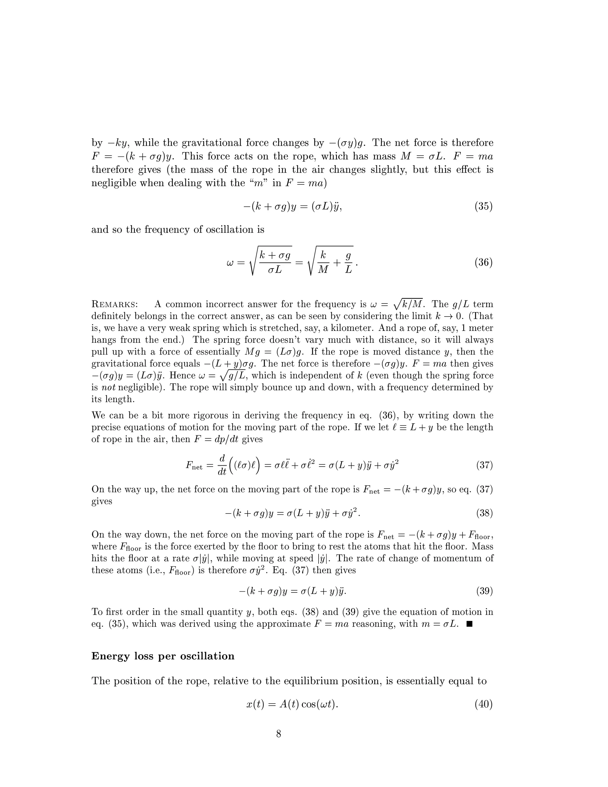 Ý   Ý¸ Û Ð Ø Ö Ú Ø Ø ÓÒ Ð ÓÖ Ò × Ý  ´ Ýµ º Ì Ò Ø ÓÖ × Ø Ö ÓÖ
 ´ · µÝº Ì × ÓÖ Ø× ÓÒ Ø ÖÓÔ ¸ Û × Ñ ×× Å Äº Ñ
Ø Ö ÓÖ Ú × ´Ø Ñ ×× Ó Ø ÖÓÔ Ò Ø Ö Ò × ×Ð ØÐÝ¸ ÙØ Ø × « Ø ×
Ò Ð Ð Û Ò Ð Ò Û Ø Ø Ñ Ò Ñ µ
 ´ · µÝ ´ ÄµÝ ´¿ µ
Ò ×Ó Ø Ö ÕÙ Ò Ý Ó Ó× ÐÐ Ø ÓÒ ×
×
·
Ä
×
Å
·
Ä
´¿ µ
Ê Ñ Ö × ÓÑÑÓÒ Ò ÓÖÖ Ø Ò×Û Ö ÓÖ Ø Ö ÕÙ Ò Ý ×
Ô
Åº Ì Ä Ø ÖÑ
¬Ò Ø ÐÝ ÐÓÒ × Ò Ø ÓÖÖ Ø Ò×Û Ö¸ × Ò × Ò Ý ÓÒ× Ö Ò Ø Ð Ñ Ø ¼º ´Ì Ø
×¸ Û Ú Ú ÖÝ Û ×ÔÖ Ò Û × ×ØÖ Ø ¸ × Ý¸ ÐÓÑ Ø Öº Ò ÖÓÔ Ó ¸ × Ý¸ ½ Ñ Ø Ö
Ò × ÖÓÑ Ø Ò ºµ Ì ×ÔÖ Ò ÓÖ Ó ×Ò³Ø Ú ÖÝ ÑÙ Û Ø ×Ø Ò ¸ ×Ó Ø Û ÐÐ ÐÛ Ý×
ÔÙÐÐ ÙÔ Û Ø ÓÖ Ó ×× ÒØ ÐÐÝ Å ´Ä µ º Á Ø ÖÓÔ × ÑÓÚ ×Ø Ò Ý¸ Ø Ò Ø
Ö Ú Ø Ø ÓÒ Ð ÓÖ ÕÙ Ð×  ´Ä ·Ýµ º Ì Ò Ø ÓÖ × Ø Ö ÓÖ  ´ µÝº Ñ Ø Ò Ú ×
 ´ µÝ ´Ä µÝº À Ò
Ô
Ä¸ Û × Ò Ô Ò ÒØ Ó ´ Ú Ò Ø ÓÙ Ø ×ÔÖ Ò ÓÖ
× ÒÓØ Ò Ð Ð µº Ì ÖÓÔ Û ÐÐ × ÑÔÐÝ ÓÙÒ ÙÔ Ò ÓÛÒ¸ Û Ø Ö ÕÙ Ò Ý Ø ÖÑ Ò Ý
Ø× Ð Ò Ø º
Ï Ò Ø ÑÓÖ Ö ÓÖÓÙ× Ò Ö Ú Ò Ø Ö ÕÙ Ò Ý Ò Õº ´¿ µ¸ Ý ÛÖ Ø Ò ÓÛÒ Ø
ÔÖ × ÕÙ Ø ÓÒ× Ó ÑÓØ ÓÒ ÓÖ Ø ÑÓÚ Ò Ô ÖØ Ó Ø ÖÓÔ º Á Û Ð Ø Ä ·Ý Ø Ð Ò Ø
Ó ÖÓÔ Ò Ø Ö¸ Ø Ò Ô Ø Ú ×
Ò Ø
Ø
´ µ · ¾
´Ä · ÝµÝ · Ý¾
´¿ µ
ÇÒ Ø Û Ý ÙÔ¸ Ø Ò Ø ÓÖ ÓÒ Ø ÑÓÚ Ò Ô ÖØ Ó Ø ÖÓÔ × Ò Ø  ´ · µÝ¸ ×Ó Õº ´¿ µ
Ú ×
 ´ · µÝ ´Ä · ÝµÝ · Ý¾
´¿ µ
ÇÒ Ø Û Ý ÓÛÒ¸ Ø Ò Ø ÓÖ ÓÒ Ø ÑÓÚ Ò Ô ÖØ Ó Ø ÖÓÔ × Ò Ø  ´ · µÝ · ­ÓÓÖ¸
Û Ö ­ÓÓÖ × Ø ÓÖ Ü ÖØ Ý Ø ­ÓÓÖ ØÓ Ö Ò ØÓ Ö ×Ø Ø ØÓÑ× Ø Ø Ø Ø ­ÓÓÖº Å ××
Ø× Ø ­ÓÓÖ Ø Ö Ø Ý ¸ Û Ð ÑÓÚ Ò Ø ×Ô Ý º Ì Ö Ø Ó Ò Ó ÑÓÑ ÒØÙÑ Ó
Ø × ØÓÑ× ´ º º¸ ­ÓÓÖµ × Ø Ö ÓÖ Ý¾º Õº ´¿ µ Ø Ò Ú ×
 ´ · µÝ ´Ä ·ÝµÝ ´¿ µ
ÌÓ ¬Ö×Ø ÓÖ Ö Ò Ø ×Ñ ÐÐ ÕÙ ÒØ ØÝ Ý¸ ÓØ Õ×º ´¿ µ Ò ´¿ µ Ú Ø ÕÙ Ø ÓÒ Ó ÑÓØ ÓÒ Ò
Õº ´¿ µ¸ Û Û × Ö Ú Ù× Ò Ø ÔÔÖÓÜ Ñ Ø Ñ Ö ×ÓÒ Ò ¸ Û Ø Ñ Äº
Ò Ö Ý ÐÓ×× Ô Ö Ó× ÐÐ Ø ÓÒ
Ì ÔÓ× Ø ÓÒ Ó Ø ÖÓÔ ¸ Ö Ð Ø Ú ØÓ Ø ÕÙ Ð Ö ÙÑ ÔÓ× Ø ÓÒ¸ × ×× ÒØ ÐÐÝ ÕÙ Ð ØÓ
Ü´Øµ ´Øµ Ó×´ Øµ ´ ¼µ
 