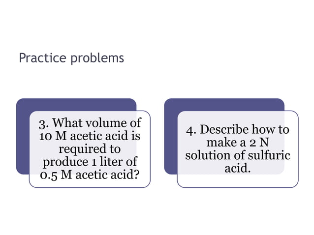 Solution chemistry, Molar and Normal solutions | PPT