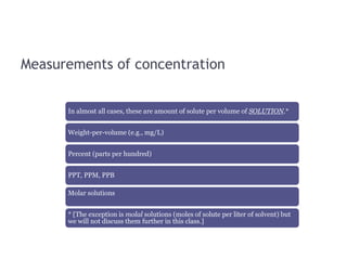 Solution chemistry, Molar and Normal solutions | PPT