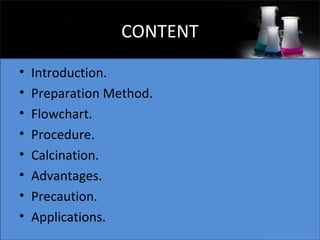 Solution combustion method for syntheis of nano particles | PPT