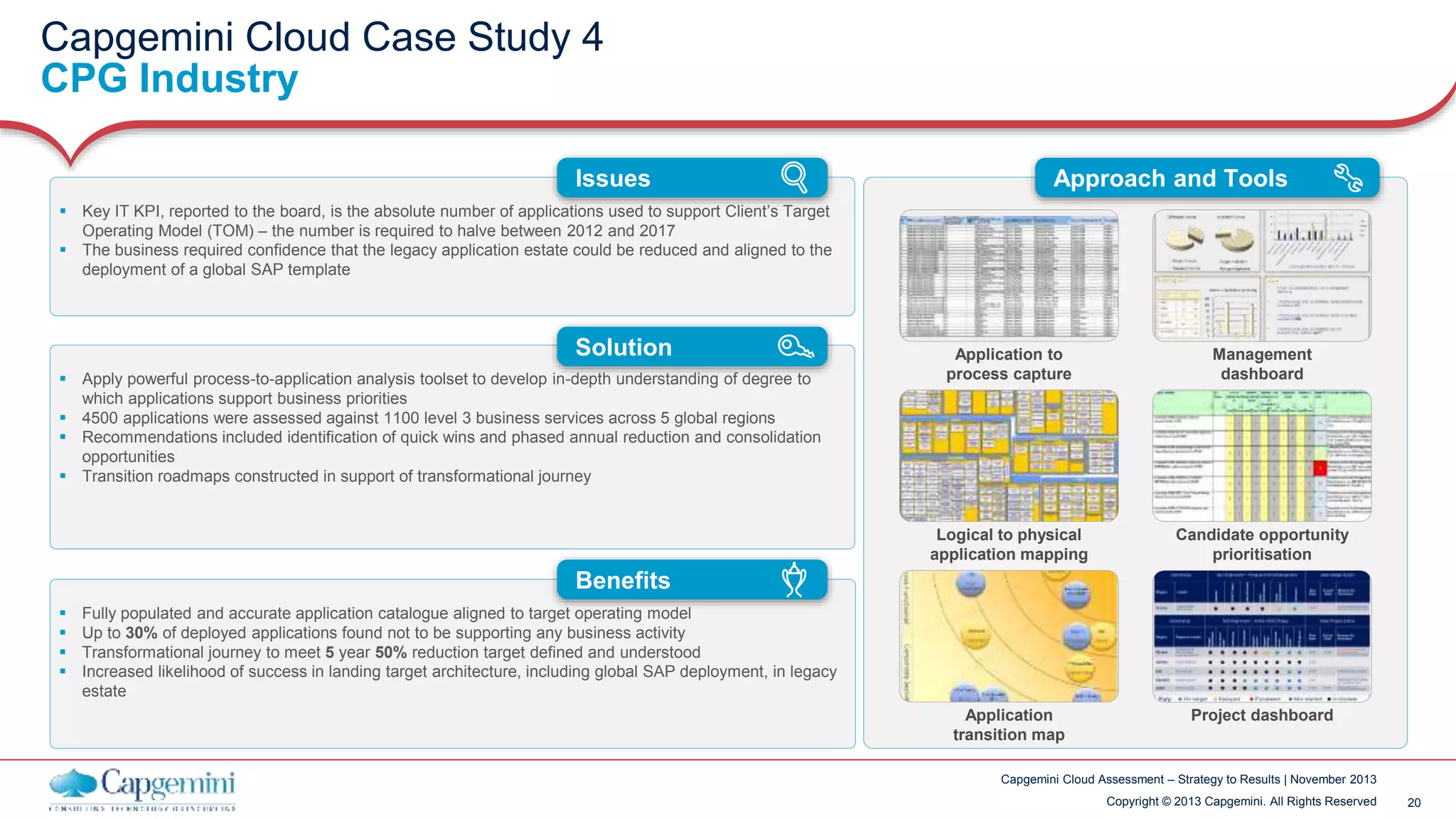 Solution deck capgemini cloud assessment | PDF