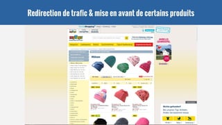 Campaign ideas
Topseller
Kategorie zuerst
Redirection de trafic & mise en avant de certains produits
 