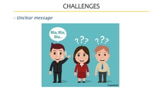 CHALLENGES
 Unclear message
 