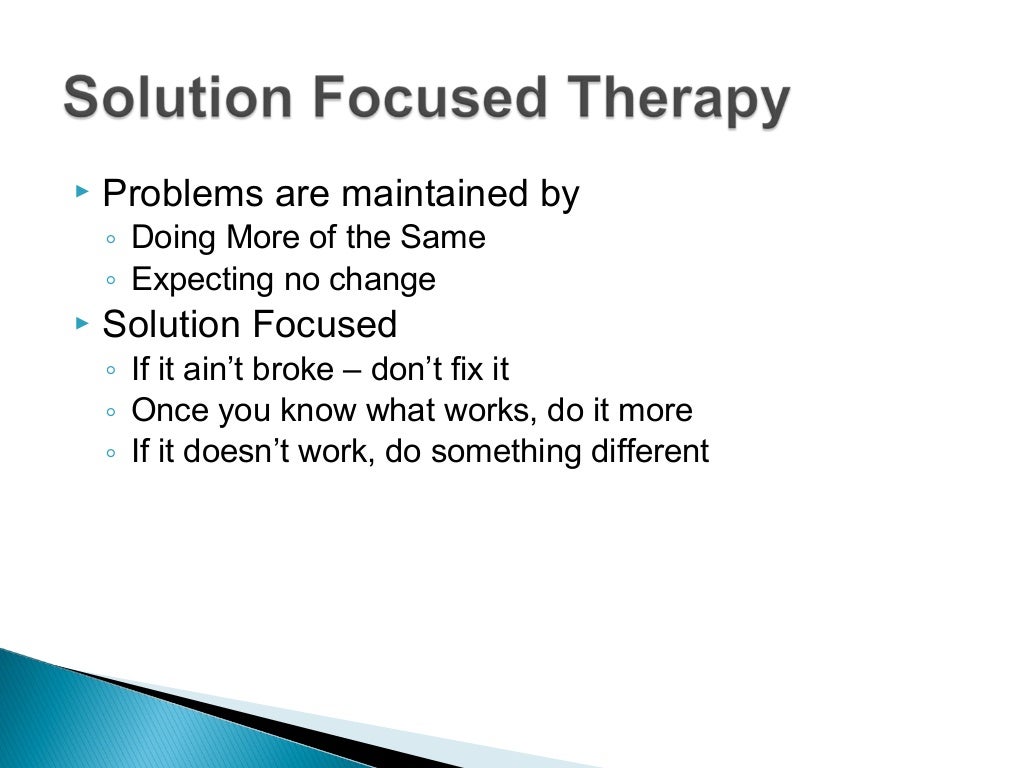 Solution Focused Therapy