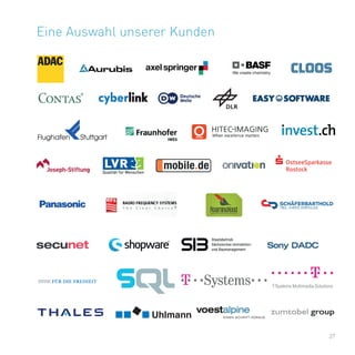 37
Eine Auswahl unserer Kunden
 