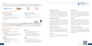 26 27
Unser Leistungsangebot für sie und ihre Cloud-Lösung
Das sind ihre Vorteile mit der Public Cloud
Public Cloud
Die Auslagerung der internen IT in weltweit erreichbare Cloud-Infrastrukturen zur Kostenreduktion, Steigerung der Si-
cherheit, Zuverlässigkeit und Flexibilität wird immer attraktiver für Unternehmen. Communardo unterstützt sie als Full-
Service-Dienstleister bei der Bereitstellung von Atlassian Anwendungen in den führenden Cloud Computing Anbietern.
Das sind ihre Vorteile beim Hosting mit Communardo
Beim Betrieb von Geschäftsanwendungen kommt es auf Hochverfügbarkeit, Skalierbarkeit und Ausfallsicherheit an,
denn nicht wenige Business-Applikationen sind als geschäftskritisch einzustufen. Vor allem die jederzeitige Verfügbarkeit
der Systeme, aber auch Service- und Supportleistungen an Sonn- und Feiertagen stellen interne IT-Abteilungen vor
enorme Herausforderungen. Aus diesem Grund bieten wir gemeinsam mit EWERK für die Atlassian Systeme spezielle
Hosting-Leistungen an.
Private Cloud
•	 Datenschutzkonformität bei Auftragsdaten-
verarbeitung
•	 Rechenzentrum mit Serverstandort Deutschland
•	 Vereinbarung zur Auftragsdatenverarbeitung (ADV)
gemäß Bundesdatenschutzgesetz
DSGVO-Konformität
•	 Redundante Internetanbindungen von
unterschiedlichen Providern
•	 Ausfallsicherheit auch im Volllastbetrieb
•	 Sichere Verfügbarkeit der Serverinfrastruktur
von 99,9% (max. 9h Ausfallzeit pro Jahr)
Sicherheit
•	 Hochverfügbarkeit und Skalierbarkeit der
gehosteten Systeme
•	 Individuelles Hosting in einer Private Cloud mit
hoher Flexibilität
•	 Qualitätsmanagement nach ISO/IEC 9001
•	 Informationssicherheits-Management nach ISO/
IEC 27001 bei Communardo und im Rechenzent-
rum (auf Basis IT-Grundschutz des BSI)
Skalierbarkeit Qualität
•	 Flexibilität/Skalierbarkeit: De-/Aktivierung von
Ressourcen bzw. Diensten
•	 Räumliche Unabhängigkeit: Weltweiter Zugriff
•	 Verfügbarkeit: Sicherung durch global verteilte
Rechenzentren
Flexibilität & Verfügbarkeit
•	 Kostenreduktion: Outsourcing der IT und des
Personals
•	 (Sicherheit): Sicherstellung der Datensicher-
heit durch Anbieter
Kostenreduktion & Sicherheit
Cloud Readiness Workshop
Die Cloud geht mit vielen technischen und organisato-
rischen Veränderungen von der traditionellen Arbeits-
welt einher und die Umstellung fällt nicht jedem Un-
ternehmen leicht. Ist Ihr Unternehmen bereit für die
Cloud? In unserem interaktiven Workshop finden wir
es heraus und legen die nächsten Schritte fest.
Integration
Erweitern sie ihre Cloud-Lösung um entsprechende
Apps, um speziell nach ihren Bedürfnissen arbeiten
zu können.
Migration in die Atlassian Cloud
Planen Sie gemeinsam mit uns Ihre Daten– und Nut-
zermigration von vorhandenen Systemen in die Atlas-
sian Cloud. Um die Umsetzung kümmern wir uns! So
profitieren Sie von unserem guten Draht zu Atlassian.
Trainings
Wir begeistern und befähigen ihre Mitarbeiter mit In-
House-Trainings und Online-Kursen. Im Rahmen der
Communardo Academy bieten wir schon seit vielen
Jahren offene als auch In-House-Trainings und On-
line-Kurse an. Profitieren Sie von unserem Wissen!
Schulen Sie Ihre Mitarbeiter in einem unserer für die
Cloud optimierten Trainings.
Onboarding & Integrationen
Von der Nutzerverzeichnisanbindung über Integration
weiterer Anwendungssysteme bis hin zur Umsetzung
konkreter Anwendungsfälle – bei allen technischen
Themen stehen wir Ihnen zur Seite. Profitieren Sie von
unserer Erfahrung im Change Management, denn nur
wenn Ihre Mitarbeiter gern mit den Tools arbeiten, ist
das Projekt erfolgreich.
Support & Services
Wir begleiten Sie nicht nur auf dem Weg zur Atlassian
Cloud – wir bleiben auch bei der produktiven Verwen-
dung immer für Sie erreichbar. Unser komplettes
Angebot an Enterprise-Support bietet Ihnen die Fle-
xibilität, das richtige Maß an Unterstützung für Ihr
Unternehmen zu finden.
Lizenzverkauf & Lizenzberatung
Vertrauen sie auf unsere Beratung und kaufen sie ihre
Lizenzen bei uns. Bei uns erhalten Sie nicht nur die
für Sie passende Lizenz für Ihre Atlassian Anwendung,
sondern auch eine kompetente Lizenzberatung und
attraktive Rabatte.
Mehr unter:
 