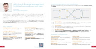 66 67
Adoption & Change Management
Die Digitale Transformation nach Innen tragen
Der Digital Workplace ist das Herzstück der Zusammenarbeit im Unternehmen. Wir untersützen Sie bei der strategi-
schen Ausrichtung Ihres digitalen Arbeitsplatzes und begleiten Sie auf Ihrem Weg der digitalen Transformation. Der
entscheidende Faktor für den Erfolg und die Produktivität Ihres Digital Workplace sind neben modernen Technolo-
gien, wie Microsoft Office 365, Microsoft Teams oder Atlassian Confluence Ihre Mitarbeiter, denn der Nutzen kommt
von Nutzung!
Mit unseren erprobten, interaktiven Workshopkonzepten bewirken wir als Adoption & Change Management Partner
von Microsoft eine hohe Mitarbeiterakzeptanz und sorgen so für eine ganzheitliche Einführung und nachhaltige
Nutzung Ihres digitalen Arbeitsplatzes in der gesamten Organisation.
Wir nehmen die Anwender auf ihrer Reise mit und befähigen sie auf den Wirkungsebenen. Wir Senbilisieren, Befähigen
und Begleiten.
Unser Einführungsvorgehen für ihren Digital Workplace
Dr. Peter Geißler
Business Line Manager Strategy & Adoption
Digital Transformation - Impulse setzen
Schauen Sie mit uns über den Tellerrand. Wir helfen
Ihnen beim Einstieg.
Auf dem Weg zur Digitalstrategie
Wir gestalten mit Ihnen Ihren digitalen Arbeitsplatz
strategisch und bringen Technologie, Organisations-
veränderung und Kultur zusammen.
Veränderungen erleben & mitgestalten
Neues Arbeiten wird erlebbar, indem wir Vorreiter fit
machen, Maßnahmen umsetzen, verproben und ge-
meinsam weiterentwickeln.
Neue Arbeitsweisen etablieren
Wir analysieren Kollaboration- & Kommunikations-
prozesse und zeigen welche spürbaren Mehrwerte
eine Veränderung bringt.
Akzeptanz sicherstellen
Wir führen Ihr Change Projekt vom Piloten in den
Produktivbetrieb und stellen die Nutzerakzeptanz
im Arbeitsalltag sicher.
Im Roll-out Fahrt aufnehmen
Mit verprobten, skalierbaren Formaten geht es in die
Breite.
Unsere Leistungen
Digital Enabling Concept
Begleitprogramme fürs Arbeiten von morgen designen.
Use Case Shopping
Den Digital Workplace selbst gestalten.
Adoption F**k-up
Bewusstsein für Probleme bei der Einführung entwickeln.
Werker Werkstatt
Mitarbeiter in der Produktion digital einbinden.
Leadership Garage
Führungskräfte für ihre neue Rolle sensibilisieren.
Personas Parcours
Personas für den digitalen Arbeitsalltag entwerfen.
Community of Champions
Den digitalen Austausch unter den Mitarbeitern fördern.
Learning Lunch
Auch offline Erfahrungen austauschen und lernen.
Ausgewählte Einführungsformate
Evergreen Change
Eine kontinuierliche und mitarbeiterzentrierte Begleitung schafft einen hohen Mehrwert und damit
eine hohe Akzeptanz der digitalen Transformation bei den Mitarbeitern.
Sinn vor Funktion
Moderne Arbeitsweisen, Nutzen & Mehrwerte sowie eine systemische Betrachtung von Mindset, Tool-
set, Skillset stellen den Erfolg der Einführung sicher.
New Work & Leadership
Durch die Verbindung neuer Arbeitskonzepte, wie Working out loud (WOL), Design Thinking uvm. mit
modernen Cloud Werkzeugen gelingt eine nachhaltige Akzeptanz in der gesamten Organisation.
Weiterentwicklung
Erfolgsmessung
Vision Pilot
Strategie
Rollout
Neue Arbeitsweisen
Einführungskonzept
Mehr unter:
 