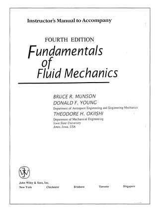 Solution manual fundamentals of fluid mechanics (4th edition) | PDF