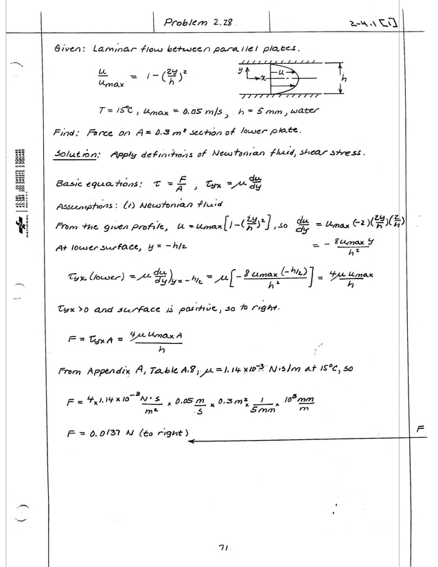 [Solution manual] fluid mechanics fox & mcdonald