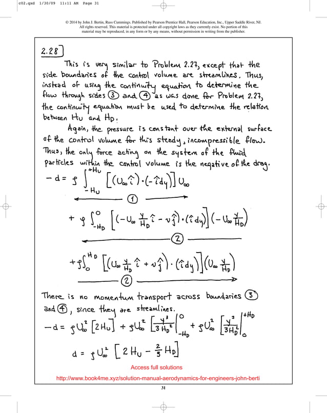 Solution manual for aerodynamics for engineers 6th edition john bertin ...