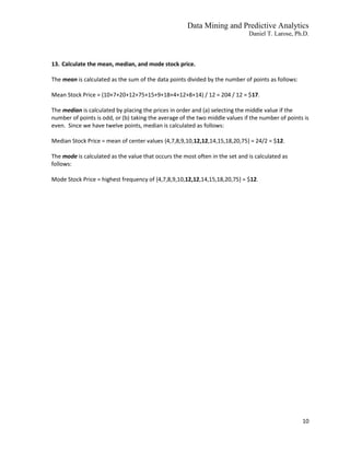 Solutions for Problems in Data Mining and Predictive Analytics, 2nd ...